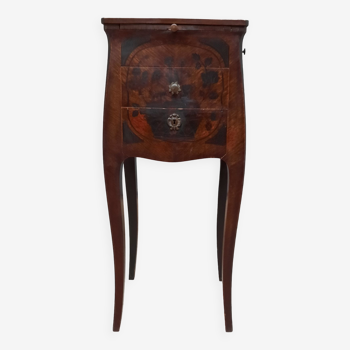 Louis XV style marquette bedside table