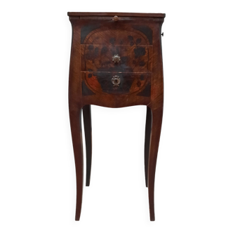 Louis XV style marquette bedside table
