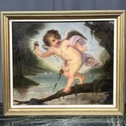 Painting "Cupid". Oil on canvas.