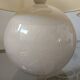 Pair of cracked white Kostka lamps