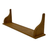 Vintage oak wall rack book shelf 1970s wood minimalist design