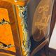 Exquisite Louis XV Style Bombé Commode with Musical Marquetry & Marble