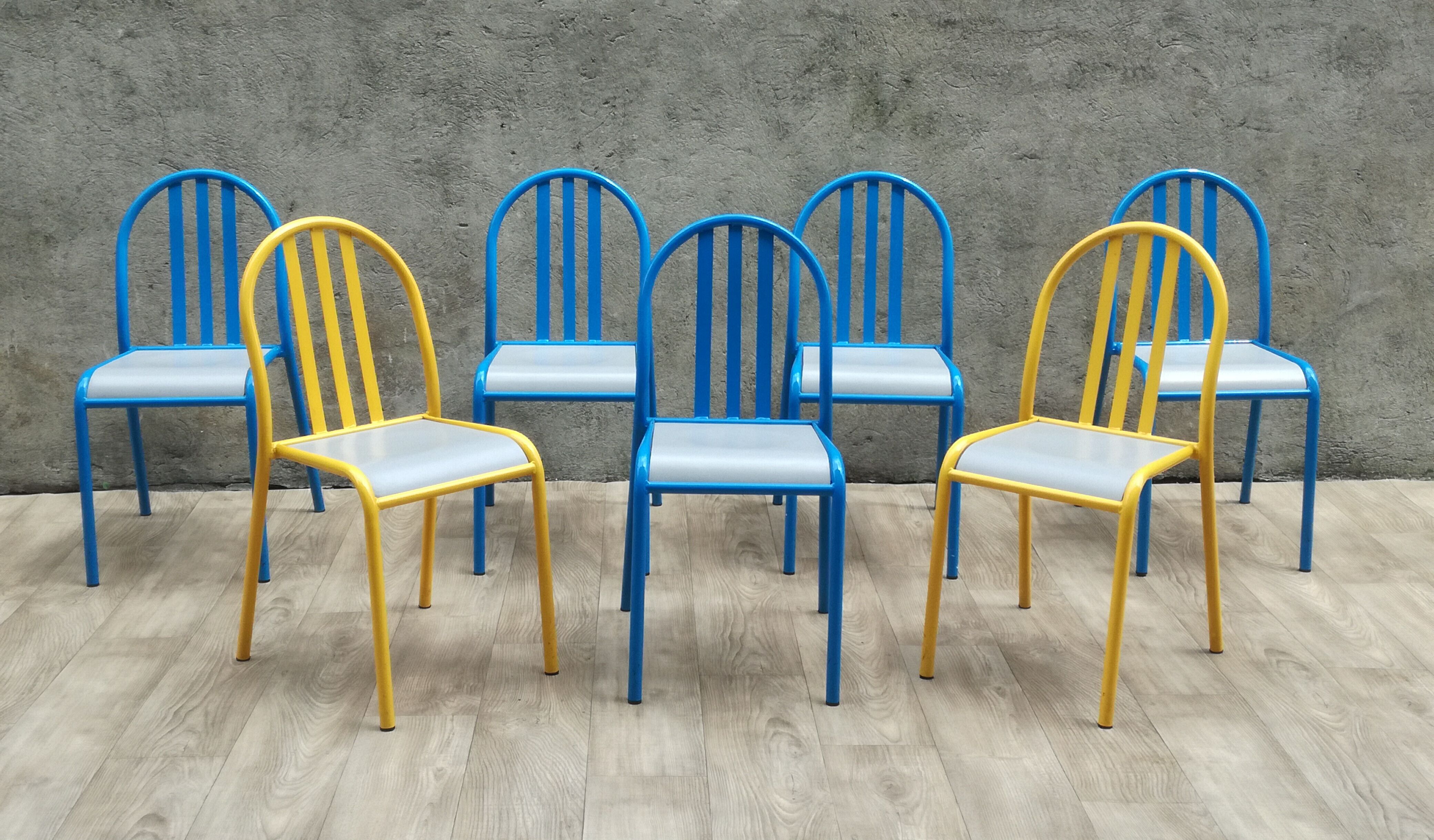 7 Mallet Stevens school chairs