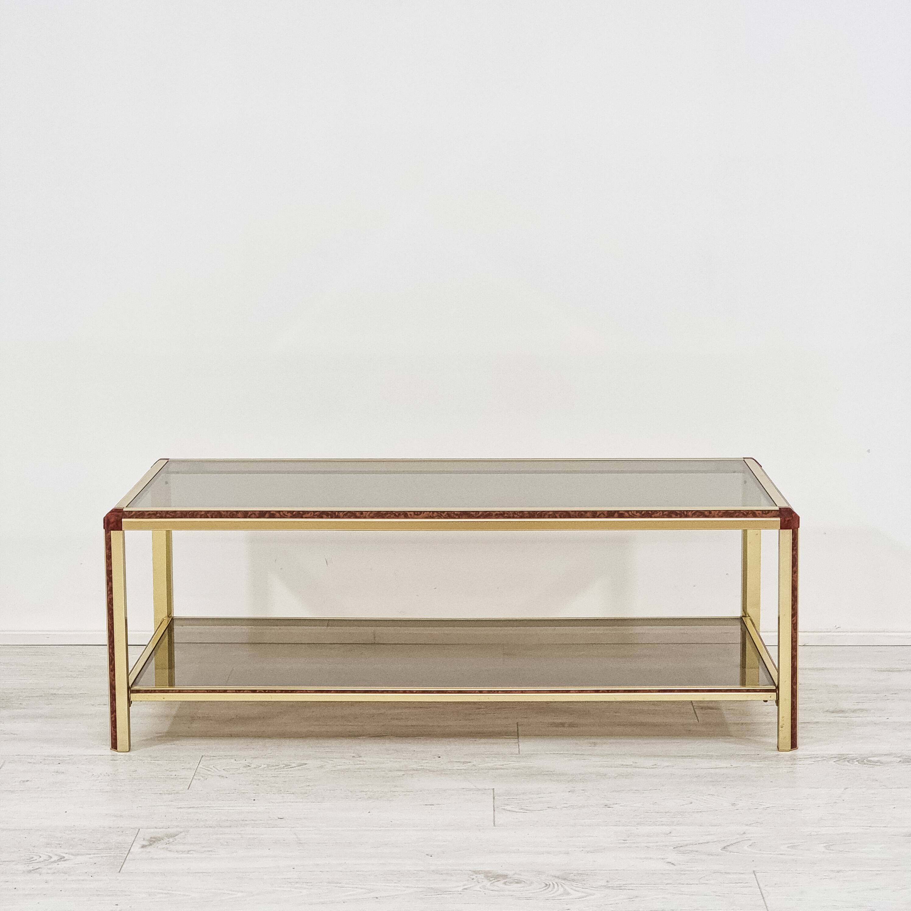 1980s smoked glass coffee table