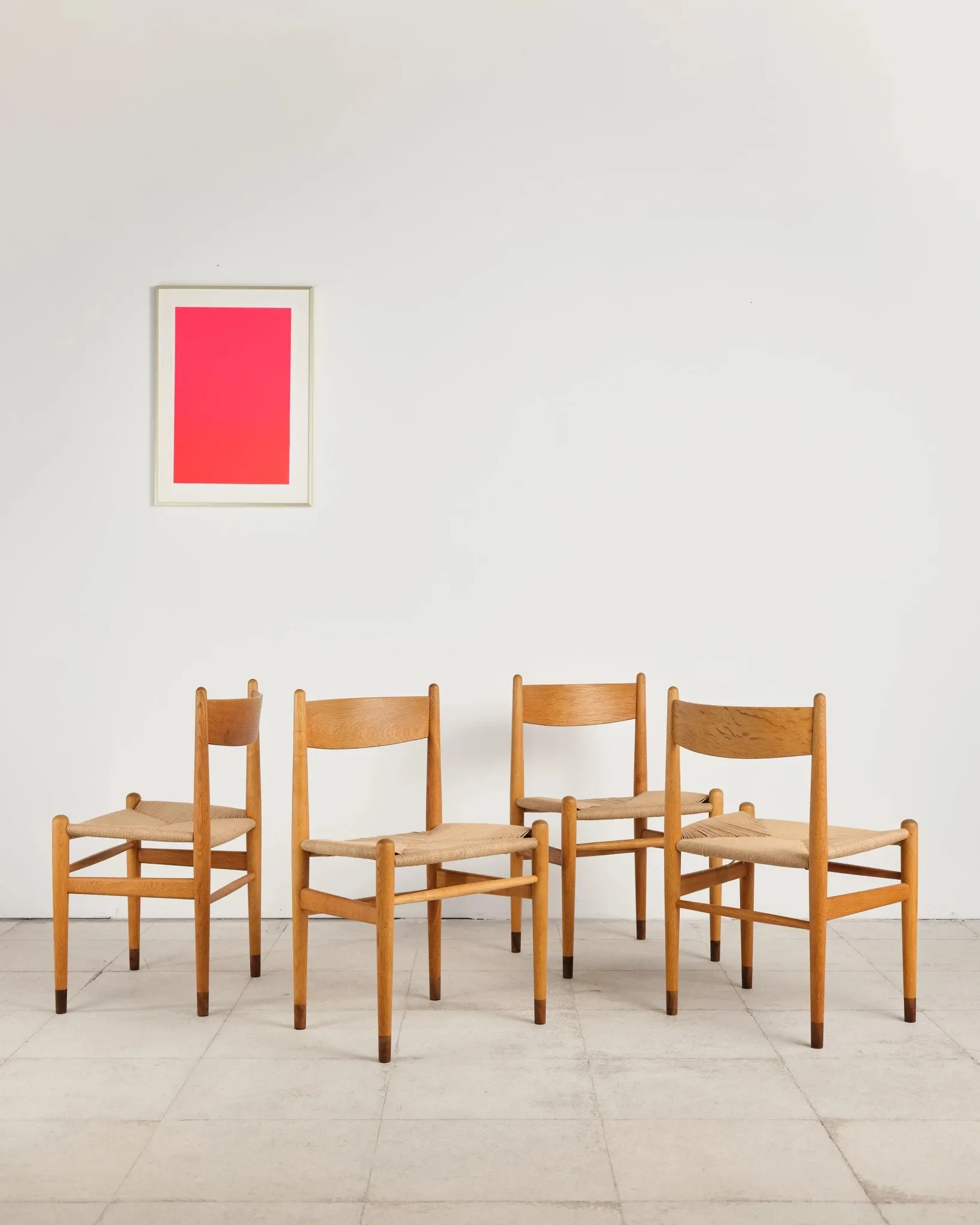 4 CH36 chairs in oak by Hans J. Wegner, Denmark, 1970s
