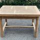 Renovated extendable farmhouse table in raw solid wood and marquetry 210cm