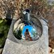 Vintage 70s chrome ball lamp base