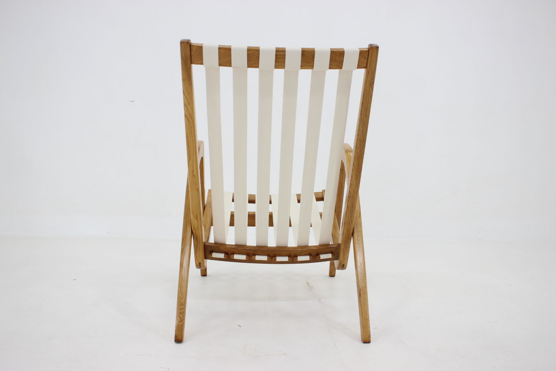 1970s Jan Vaněk Oak armchair, Czechoslovakia