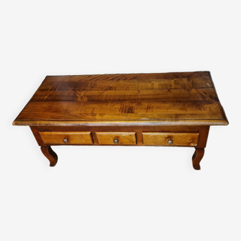 Table basse ancienne en bois massif