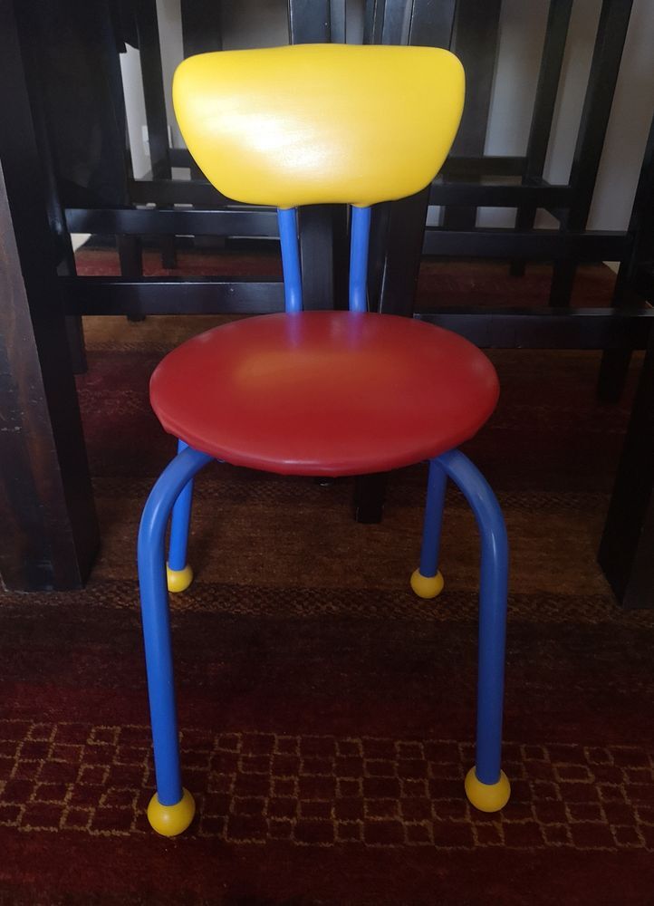 Colorful metallic children's chair - 1970s/1980s