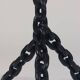 Vintage black brutalist chain floor candlestick