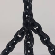 Vintage black brutalist chain floor candlestick