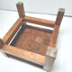 Ottoman stool early twentieth wood and leather