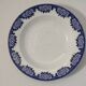 Set of 2 hollow plates Digoin Sarreguemines - Capri model - dark blue flowers