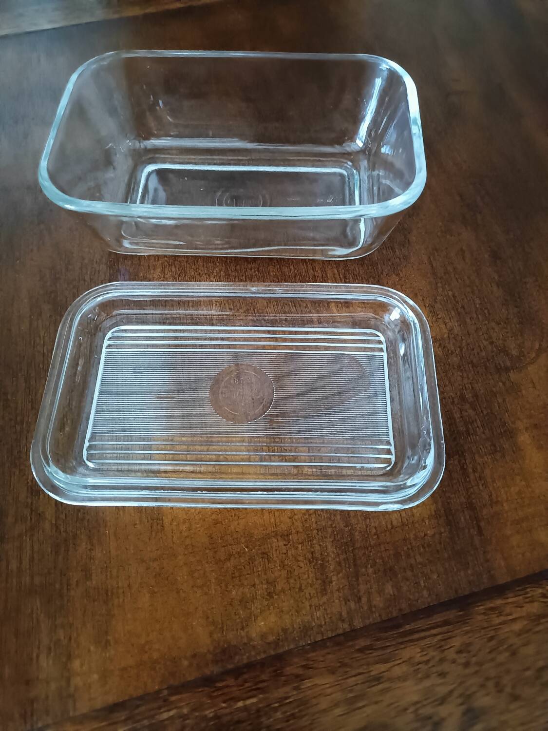Vintage Duralex butter dish