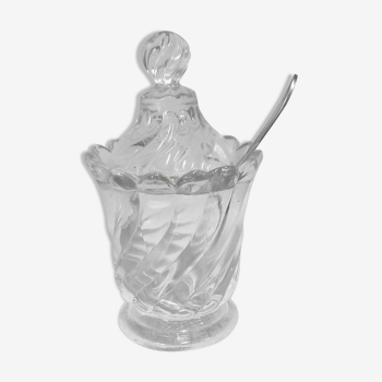 Sucrier en verre vintage