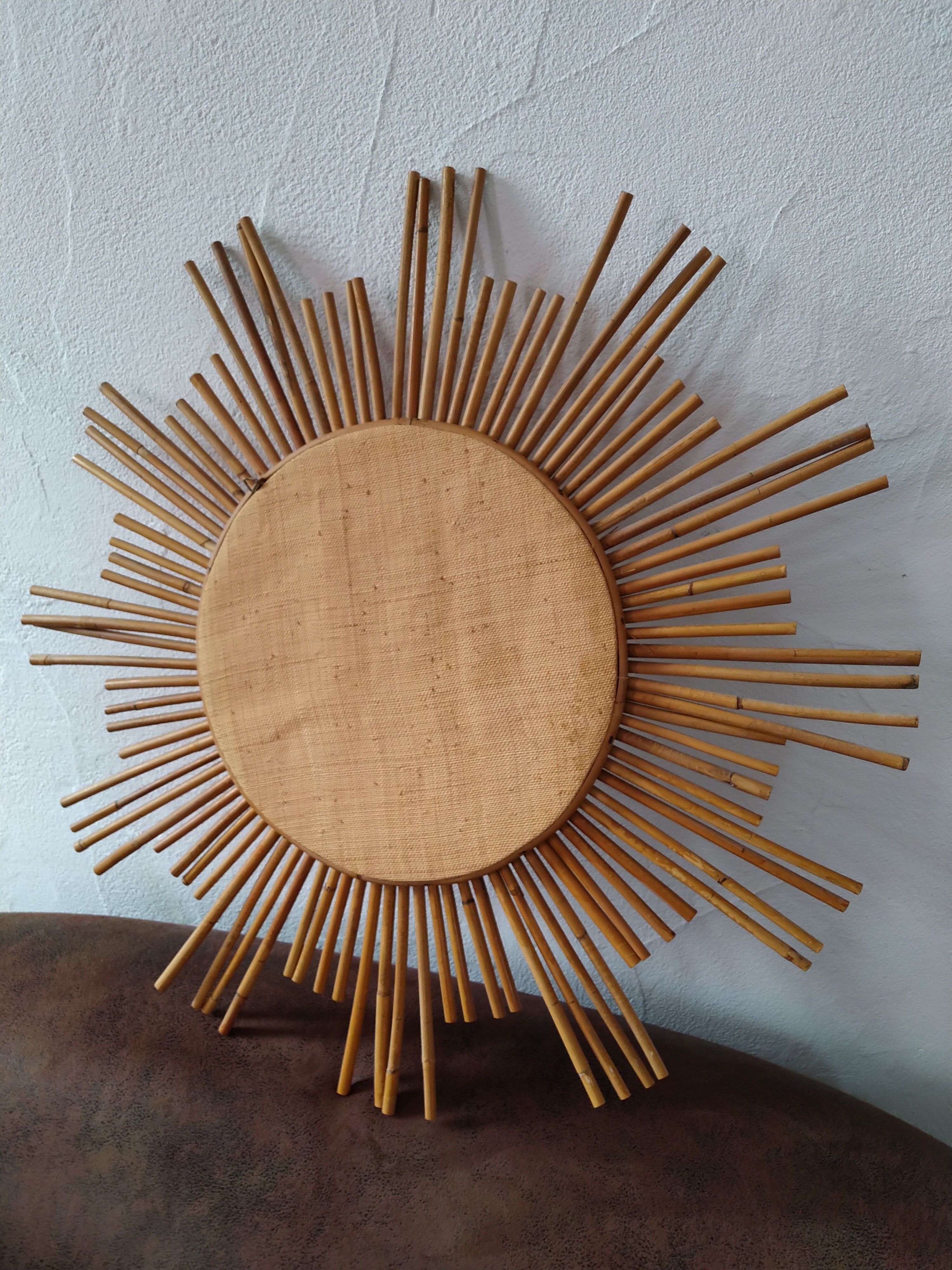 Rattan mirror 52 cm