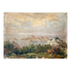 Painting “Seaside View”, oil on canvas glued on hardboard.