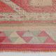 Tapis de couloir anatolien vintage rose et vert