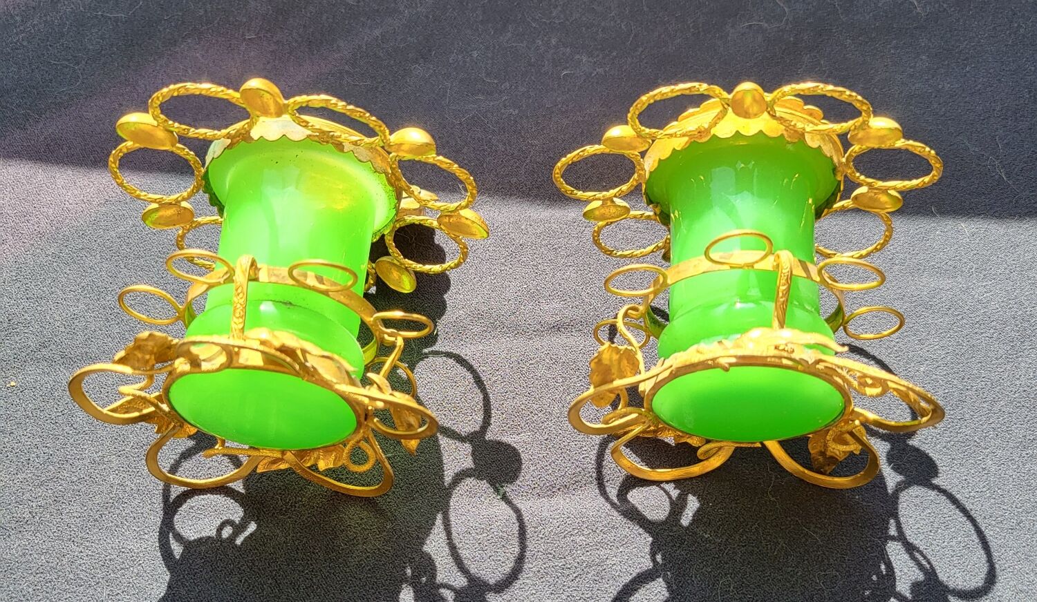 Porte cigares en opaline verte (uranium/ouraline) Napoléon III