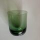Set de 7 verres gobelets 1960 en verre soufflé vert