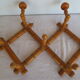 Wooden wall coat rack