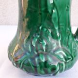 Green ceramic pitcher