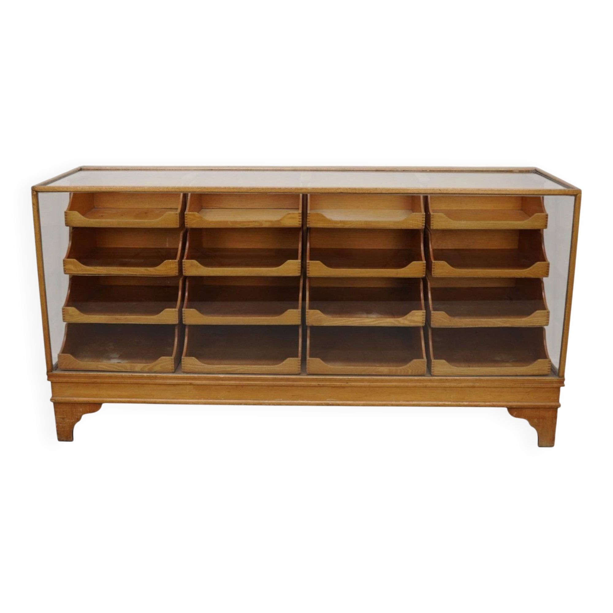 Antique Shop Counter in English Beech, circa 1920-1930