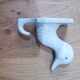 Wall-mounted duck head coat hook in white ceramic, cottagecore style.