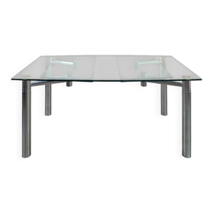 Table en verre et chrome - extensible
