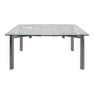 Table en verre et chrome extensible de Draenert Esstisch Casanova