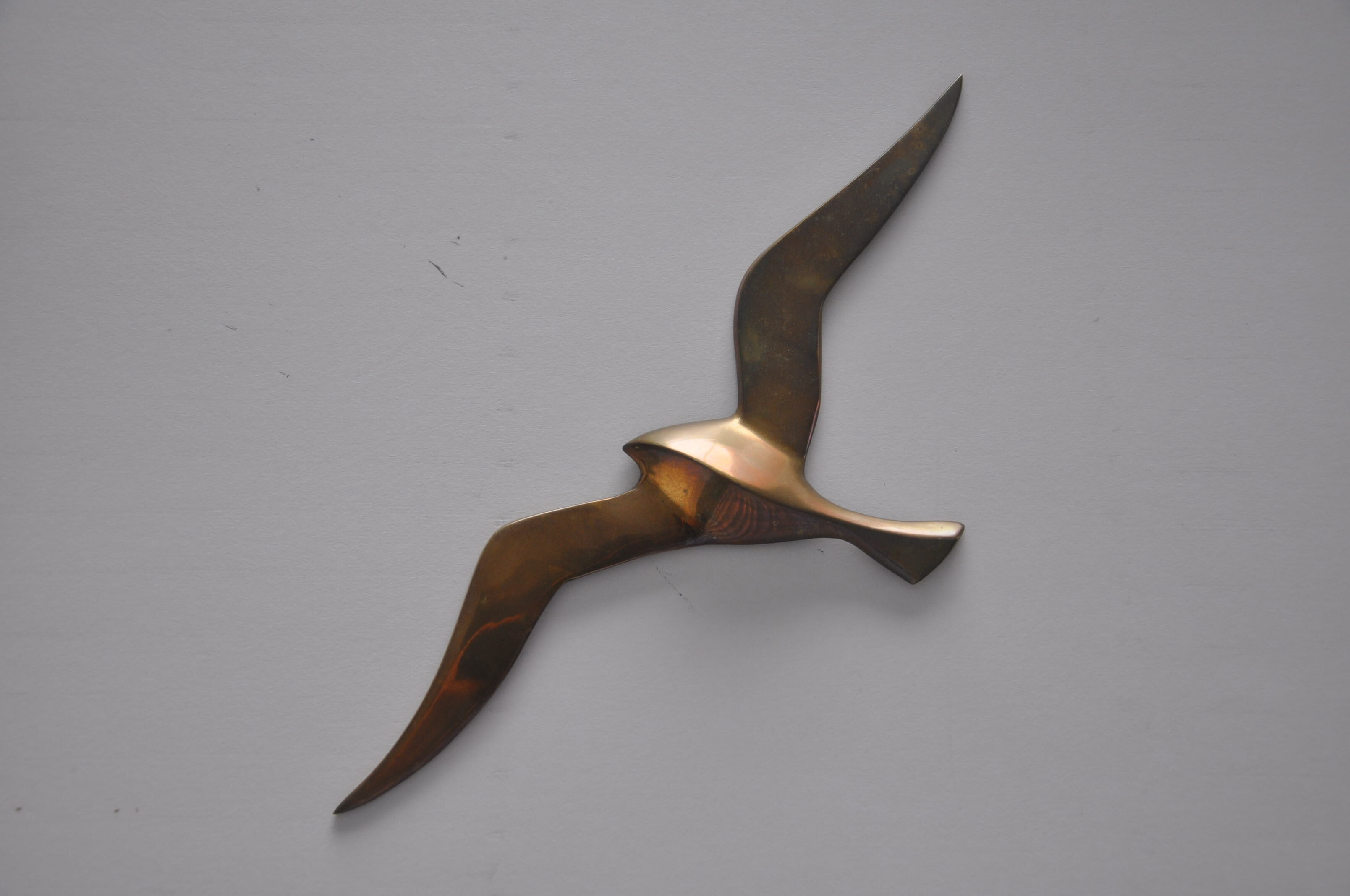 Bird seagull or swallow to hang brass from the 70s