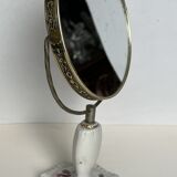 Swivel double-sided toilet mirror