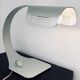 Brushed aluminum table lamp with pebble switch by Walter and Moretti 1970