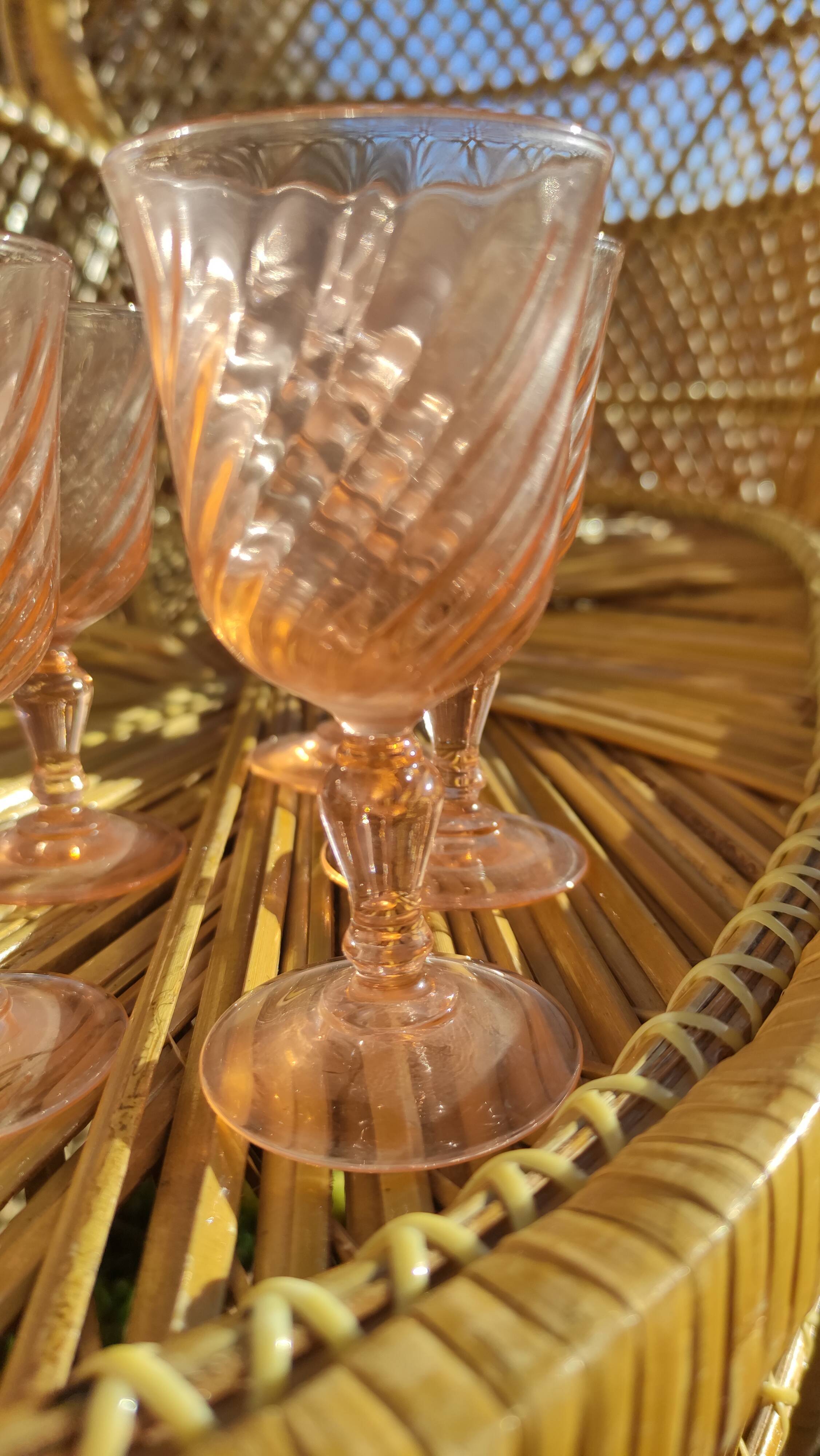 Set of twelve foot glasses Rosaline D'arcoroc Luminarc