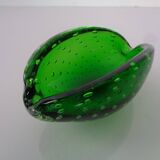 Green Sommerso Murano Glass Ashtray, Italy, 1960s