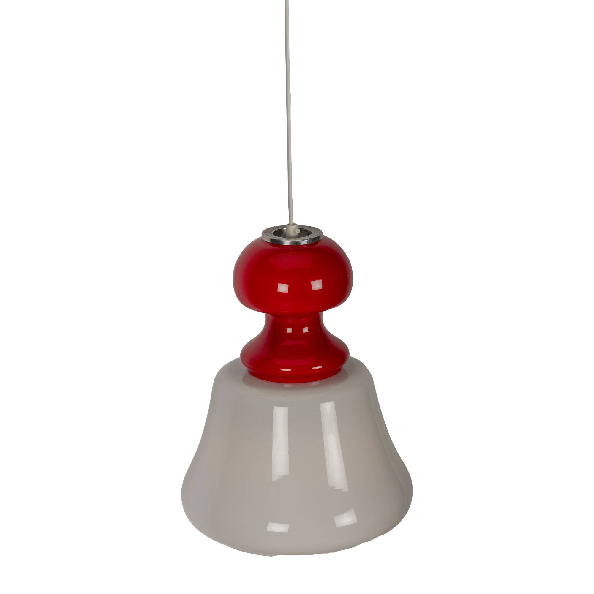 Suspension blanc et rouge space age