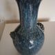 Accolay pottery Yonne - Double handle woven vase - Blue-grey glazed stoneware