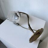 Art nouveau brass swan neck lamp