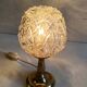 Lampe à poser en laiton doré et verre - mid.XXeme