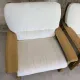 Paire de fauteuils vintage en orme massif