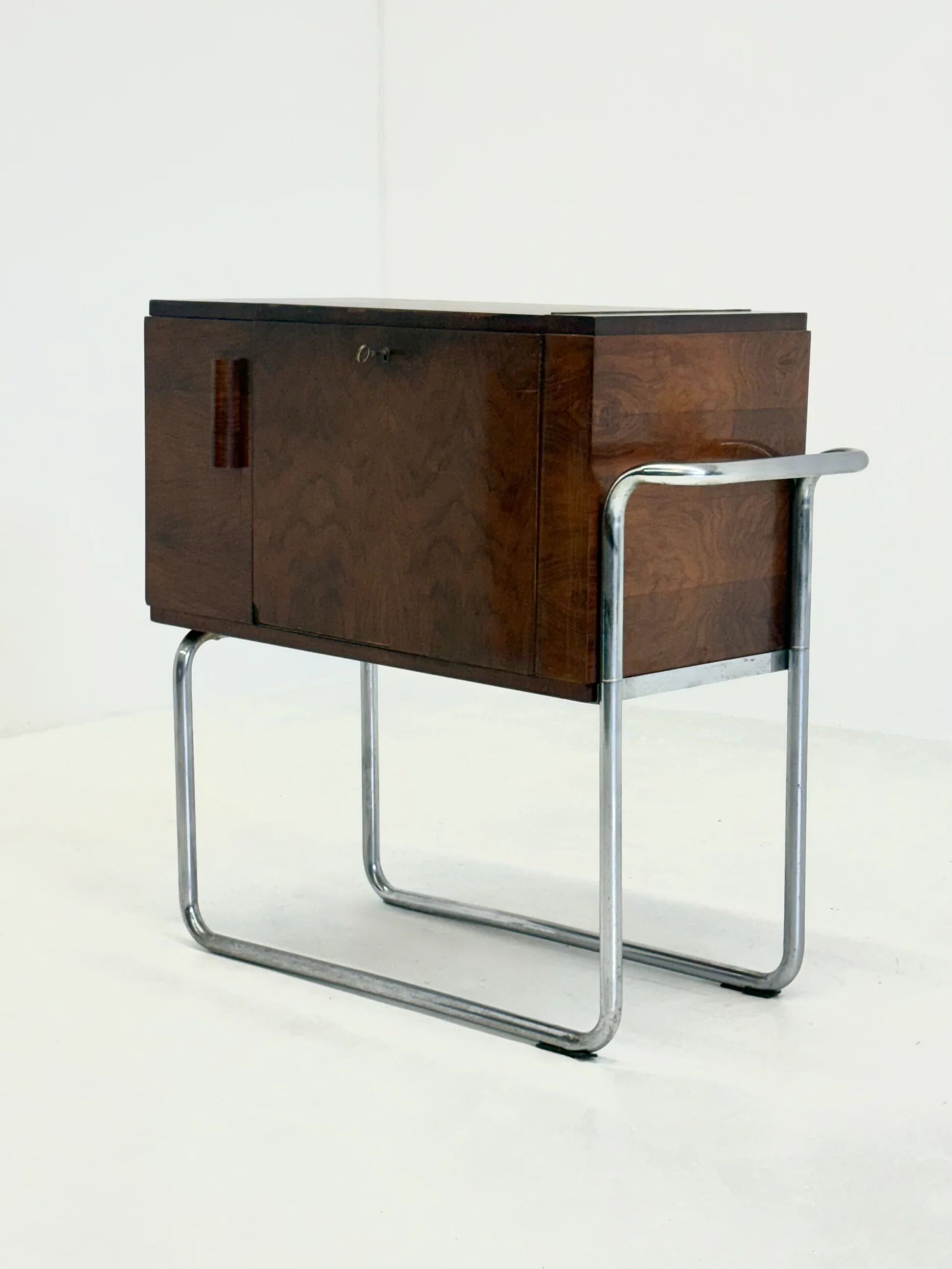 Italian walnut bar cabinet by Cova Milano