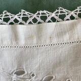 Lot of 2 old embroidered doilies