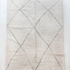 Moroccan Berber carpet Beni ouarain ecru with black diamonds engraved 295x198cm