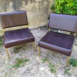 Paire de chauffeuses années 70