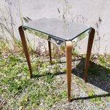 Table console art déco miroir pieds galbés vintage