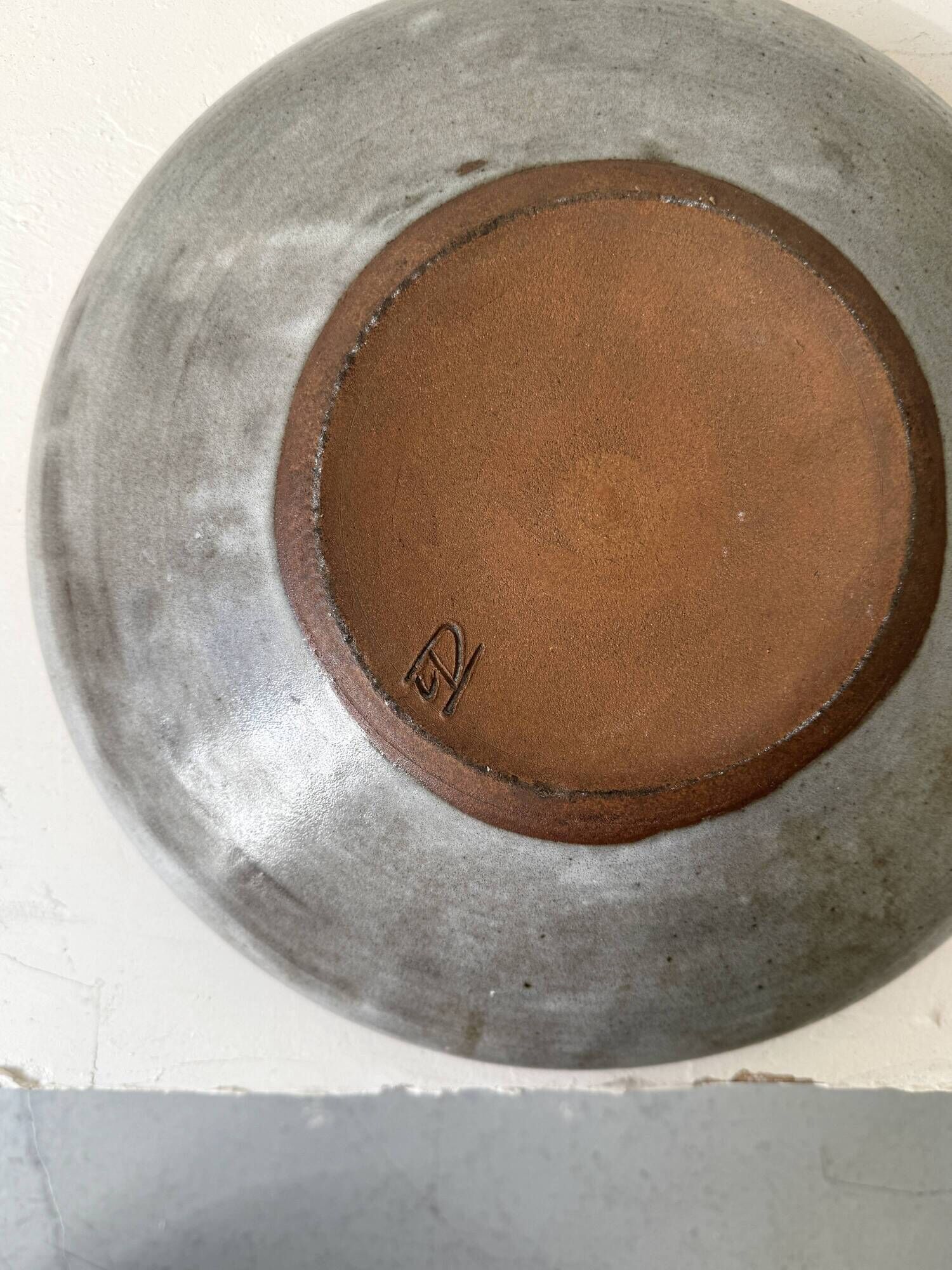 Large stoneware salad bowl from Loir by Chantal & Thierry Robert 1970