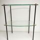 Vintage display 1950 / 1960, side table / sofa end, glass shelves