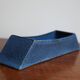 Large vintage ceramic bowl j. legros - modernist design blue spotted