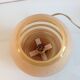 Bedside lamp globe in beige granite glass art deco style